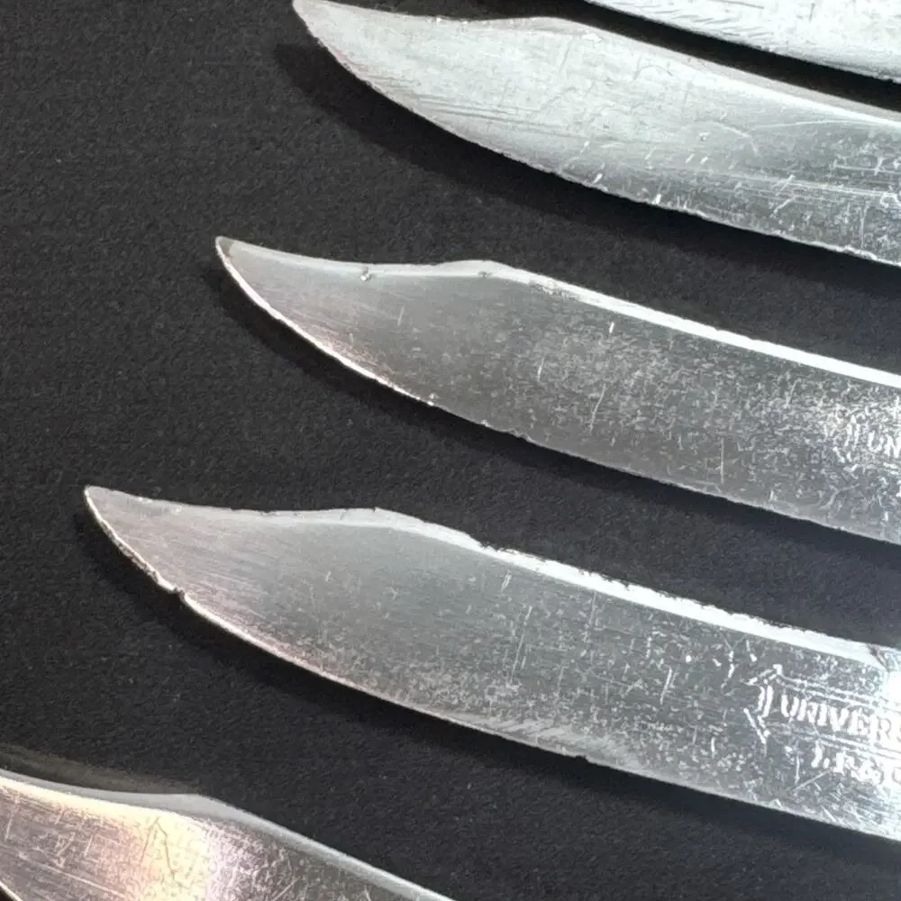 Six Mother Of Pearl and Sterling Silver Fruit Knives